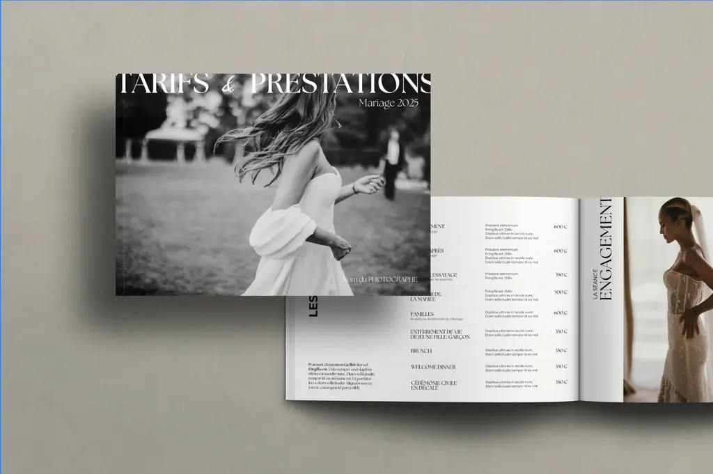 La plaquette tarifaire Mariage & son guide complet